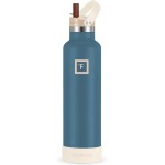 IRON FLASK Camping & Hiking Hydration Flask with Straw, BPA-Free Insulated Stainless Steel Sports Water Bottle - 24 oz Desert Oasis