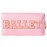 Y1tvei Ballet Cosmetic Bag for Girls - Preppy Patch BALLET Pink Chenille Letter Makeup Bag PU Leather Waterproof Portable Ballerina Makeup Pouch Dance Recital Travel Toiletry for Girl Dancer(Pink)