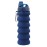 YCTMALL Collapsible Water Bottles Travel Sports Portable Sport Water Bottle comes with mountaineering Buckle 500ml silicone Water-proof camping water bottle (Dark Blue Color)
