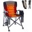 Homcosan Heated Camping Chair - Outdoor Folding Chair with 3 Heat Levels for Back & Seat - Portable Lawn Chair for Patio Outdoor (Grey-Regular)