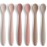 Silicone Baby Feeding Spoons, Training Spoon Self-feeding, First Stage Infant Soft-Tip Easy on Gums, Utensils Supplies, Dishwasher & Boil-proof, 6 Pack