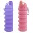 YCTMALL Collapsible Water Bottles Two Pack Travel Sports Portable Sport Bottle comes with mountaineering Buckle 500ml Silicone Water-proof Camping Bottle (Pink and Purple Color)