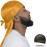 ForceWave Silky Durag for Men Wave Cap Satin Dorag for Men Women 360 Wave (Gold)