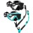 Aegend 2 Pack Snorkeling Gear for Adults, Dry Snorkel Set Panoramic View Enhanced Anti-Leak and Anti-Fog Technology, Adjustable Strap for Snorkeling Scuba Diving Swimming with Mesh Bag