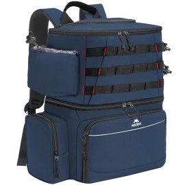 MATEIN Fishing Backpack, Water Resistant Fishing Tackle Box Bag with Rod Holders & Cooler, Gear Gifts for Men