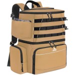 MATEIN Fishing Backpack, Water Resistant Fishing Tackle Box Bag with Rod Holders & Cooler, Gear Gifts for Men