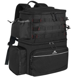 MATEIN Fishing Backpack, Water Resistant Fishing Tackle Box Bag with Rod Holders & Cooler, Gear Gifts for Men