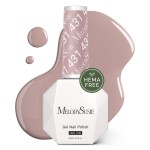 MelodySusie Hema Free Gel Nail Polish, 0.5 Fl Oz Thick Neutral Nude Gel Polish, Non Toxic, Long Lasting, Soak Off UV Nail Polish, Manicure Nail Design Salon DIY Nail Art at Home 431