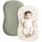Konssy Muslin Baby Lounger Cover 2 Pack, 100% Cotton Newborn Lounger Cover, Soft and Breathable Baby Nest Slipcover for Boys Girls (Tree,Fog Green)