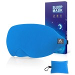 Mavogel Cotton Sleep Mask - Breathable Light Blocking Sleep Eye Mask, Soft Comfortable Night Sleeping Mask for Men Women, Eye Cover for Travel/Shift Work/Nap, Includes Travel Pouch (Cobalt Blue)