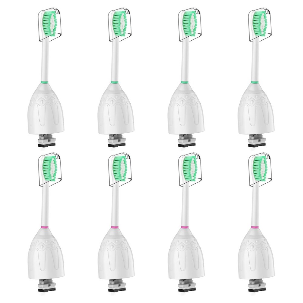 Toothbrush Heads for Philips Sonicare Replacement Brush Heads Medium Soft Dupont Bristles Electric Toothbrush Replacement Heads Fit E-Series Essence Xtreme Elite Advance and CleanCare, 8 Pack, White