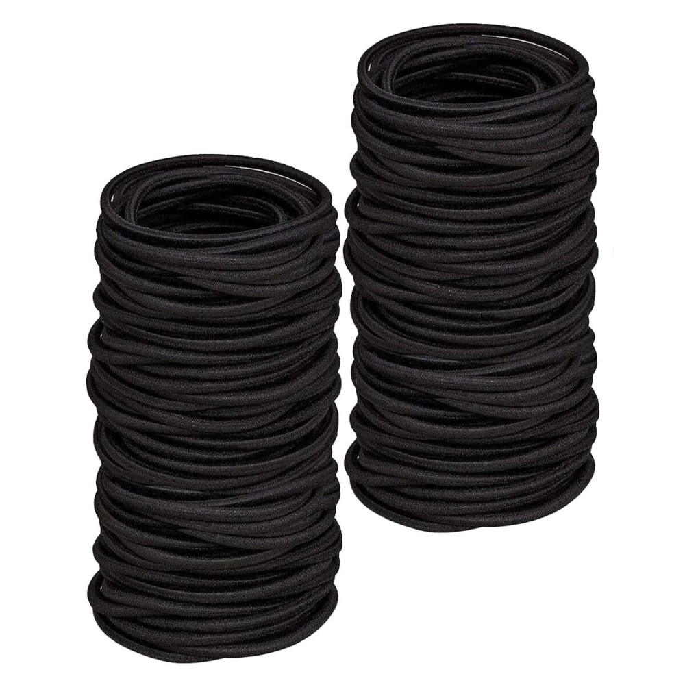 200PCS Small Hair Ties,No Crease Baby Hair Ties,Elastic Hair Ponytail Holder Hair Accessories for Baby Girls Infants Toddlers Kids,Black
