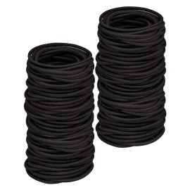 200PCS Small Hair Ties,No Crease Baby Hair Ties,Elastic Hair Ponytail Holder Hair Accessories for Baby Girls Infants Toddlers Kids,Black