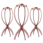 Dreamlover Wig Head Stand for Wigs, Rose Gold, 3 Packs