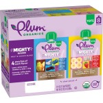 Plum Organics Variety Pack, 12+ Months - Mighty Builder Organic Fruit and Veggie Blend Toddler Food Pouches - 4 oz Pouch (Pack of 8)