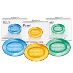 Pears Soap, Pure & Gentle Glycerin Soap Variety 3-Pack - Blue with Mint Extracts, Green with Lemon Flower Extract, and Amber with Natural Oils, 4.4 Oz Ea