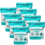 Scrubzz Disposable No Rinse Bathing Wipes for Sensitive Skin - All-in-1 Single Use Shower Wipes, Simply Dampen, Lather, and Dry Without Shampoo or Rinsing (Sensitive Skin, 8-Pack)