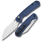 CJRB Pyrite-Light Pocket Knife, Folding Knife with 3.34\'\' AR-RPM9 Steel Blade EDC Knife with Pocket Clip, Pocket Knife for Men Women Sharp Camping Hiking Survival J1945 Blue Stonewash
