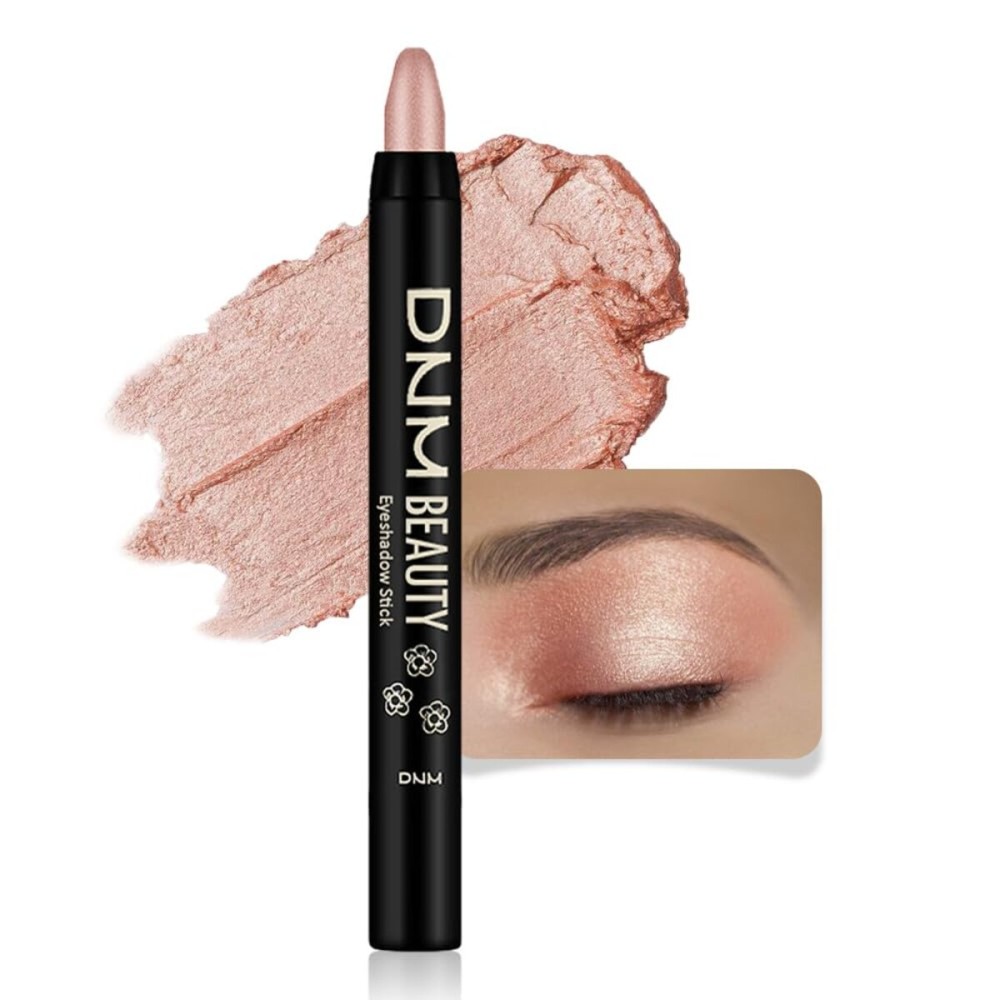 evpct Champagne Shimmer Cream Eye Shadow Brightener Sticks Set for Eyes, Champagne Shimmery Matte Pencil Eye shadow Applicator Stick Pen Palette Makeup Waterproof sombras en crema para ojos 17