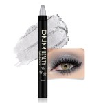 evpct Silver Shimmer Cream Eye Shadow Brightener Sticks Set for Eyes, Silver Shimmery Matte Pencil Eye shadow Applicator Stick Pen Palette Makeup Waterproof sombras en crema para ojos 16