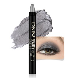 evpct Dazzling Grey Shimmer Cream Eye Shadow Brightener Sticks Set for Eyes, Grey Shimmery Matte Pencil Eye shadow Applicator Stick Pen Palette Makeup Waterproof sombras en crema para ojos 02