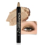 evpct Light Khaki Shimmer Cream Eye Shadow Brightener Sticks Set for Eyes, Khaki Shimmery Matte Pencil Eye shadow Applicator Stick Pen Palette Makeup Waterproof sombras en crema para ojos 04