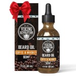 Viking Revolution Coffee Whiskey Beard Oil for Men -Natural Mens Beard Oil with Argan Oil and Jojoba Oil -Beard Softener,Strengthens and Moisturizes- Beard Conditioner for Men(Coffee Whiskey, 1 Pack)