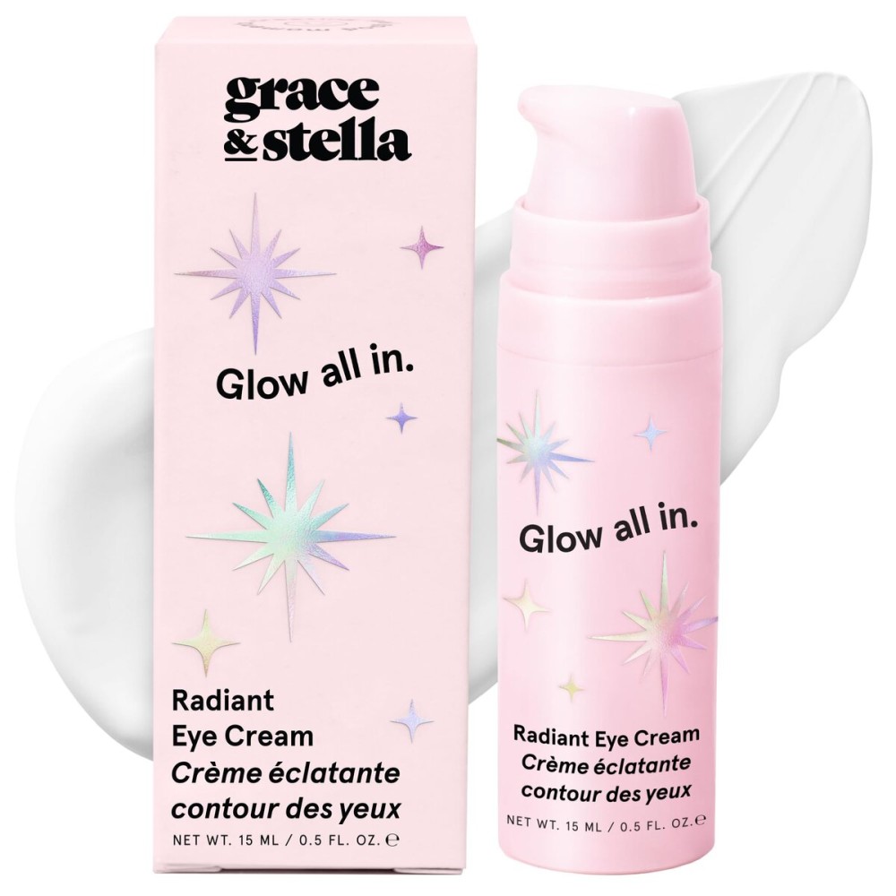 grace & stella Retinol & Caffeine Under Eye Serum Anti Aging - Travel Essentials - Hydrating Cream with Niacinamide, Peptides - Reduce Wrinkles, Crow\'s Feet, Puffiness - Vegan Skincare (0.5 floz/15ml)