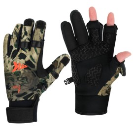 KastKing Mountain Mist Cold Weather Fishing Gloves for Men and Women - Ideal for Ice Fishing, Photography, or Hunting (Prym1 Mp, Medium)