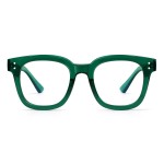 Madison Avenue Blue Light Blocking Glasses Oversized Fashion Blue Light Glasses for Women Anti Eyestrain & UV Protection Computer Eyeglasses (Green)