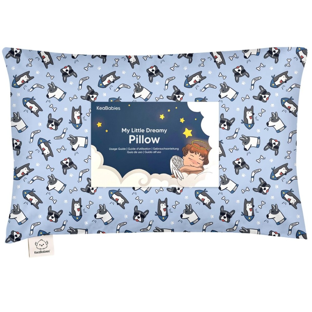 Toddler Pillow with Pillowcase - 13x18 My Little Dreamy Kids Travel Bed Pillows for Sleeping, Organic Cotton Small Pillowcase, Soft & Breathable, Machine Washable, Toddlers 2-5 years old (Pawtrol)