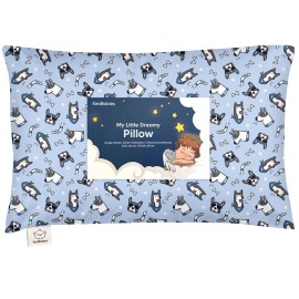 Toddler Pillow with Pillowcase - 13x18 My Little Dreamy Kids Travel Bed Pillows for Sleeping, Organic Cotton Small Pillowcase, Soft & Breathable, Machine Washable, Toddlers 2-5 years old (Pawtrol)