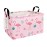 QUEENLALA Rectangular Laundry Hamper/Foldable Nursery Laundry Basket for Organizing/Storage Bin Baskets/Children Toy Office Bedroom/Toy Bin Closet Shelf BasketsRec-Pink Flamingo