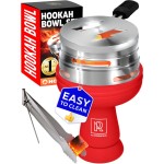 Premium Silicone Hookah Bowl Set - Universal Phunnel Hookah Head Bowl for Perfect Heat Management - Durable, Easy-to-Clean Hookah Top with Hookah Tongs - Shisha Bowl for Smooth Airflow & Max Flavor
