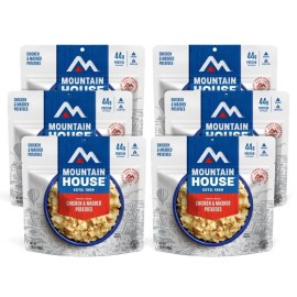 Mountain House Gluten-Free Chicken & Mashed Potatoes Freeze-Dried Food for Camping, 12 Servings, 30-Year Shelf-Life
