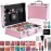 Hot Sugar Makeup Kit for Teenager Girls - Full Starter Cosmetics Set with Eye Shadow Lip Balm Blush Lip Gloss Brush Lip Pencil Eye Pencil and Mirror (Pink Love)