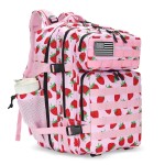 Lovelinks21 45L Tactical Assault Backpack 3 day assault pack with Molle Waterproof backpack Rucksack for Tactical Backpacks (Strawberry)