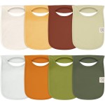 KeaBabies 8-Pack Baby Bibs for Boys, Girls - Pullover Bibs for Drooling Teething Baby Girl & Boy Toddler, Newborn, Soft & Absorbent, Cute Colors, Large Torso Coverage Keep Infant Clean & Dry (Sahara)