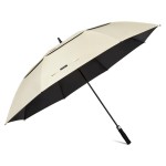 G4Free 62 Inch UV Protection Golf Umbrella Auto Open Vented Double Canopy Oversize Extra Large Windproof Sun Rain Umbrellas (Ivory/Black)
