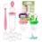WAJIAYON Baby Fruit Feeder Pacifier - 5 Pack | 2 Mesh Infant Food Feeder Pacifier & 1 Baby Food Dispensing Spoon | Fresh Fruit Teethers for Babies |Shower Gifts for Boys and Girls (Pink & Green)