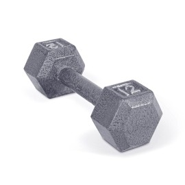 CAP Barbell Cast Iron Hex Dumbbell, Single, 12 lb