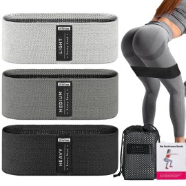 Resistance Bands for Working Out, 3 Levels Booty Bands Set, Exercise Bands for Women Legs and Butt, Yoga Starter Set