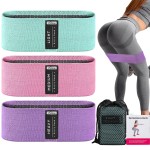3 Levels Booty Bands Set, Resistance Bands for Working Out, Stretch Bands for Exercise Bands for Women Legs and Butt, Yoga Starter Set