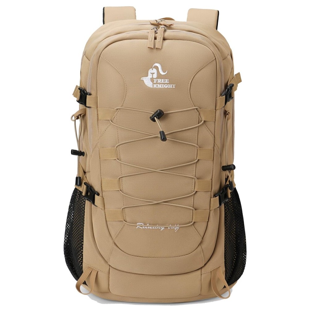 Bseash 40L Waterproof Hiking Camping Backpack with Rain Cover, Outdoor Sport Travel Bag Daypack for Climbing Skiing Cycling (Khaki)