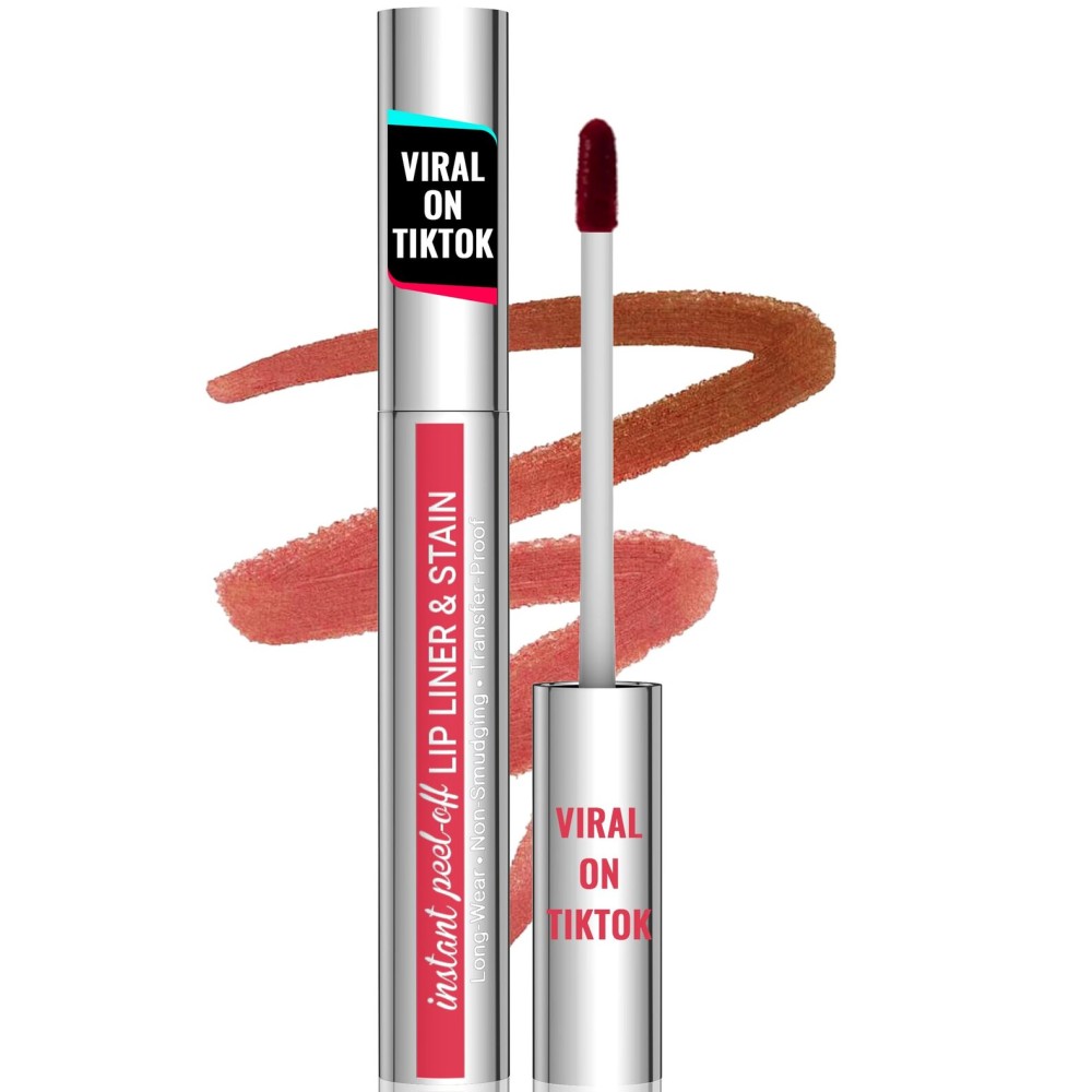 iMethod Lip Stain - Lip Liner Stain, Natural Long Lasting Lip Stain Peel Off, Waterproof Stay On All Day, Transfer-Proof, Highly Pigmented, Instant Peel Off Color, Cocoa