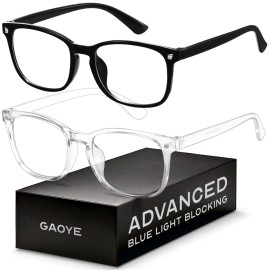 Gaoye Blue Light Blocking Glasses - Fashion Square Eyeglasses, Anti UV Ray Computer Gaming Glasses Blue Blockers for Women/Men