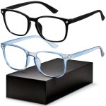 Gaoye Blue Light Blocking Glasses - Fashion Square Eyeglasses, Anti UV Ray Computer Gaming Glasses Blue Blockers for Women/Men