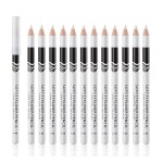 FeiCuiYun 12Pcs Eyebrow Pencils for Women, Wooden Hard-Core White Eyebrow and Eyeliner Pencil, Long Lasting Waterproof and Sweat-Proof, Beginner Makeup Brow Pencil, Create a Natural Eye Brow Makeup