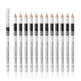 FeiCuiYun 12Pcs Eyebrow Pencils for Women, Wooden Hard-Core White Eyebrow and Eyeliner Pencil, Long Lasting Waterproof and Sweat-Proof, Beginner Makeup Brow Pencil, Create a Natural Eye Brow Makeup
