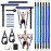 ALongSong Portable Pilates Bar Kit with Resistance Bands Natural Latex, Adjustable Exercise Equipment Multifunctional Yoga Pilates Stick for Home Gym Supports Full-Body Workouts